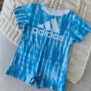 Tie dyed Adidas onesie